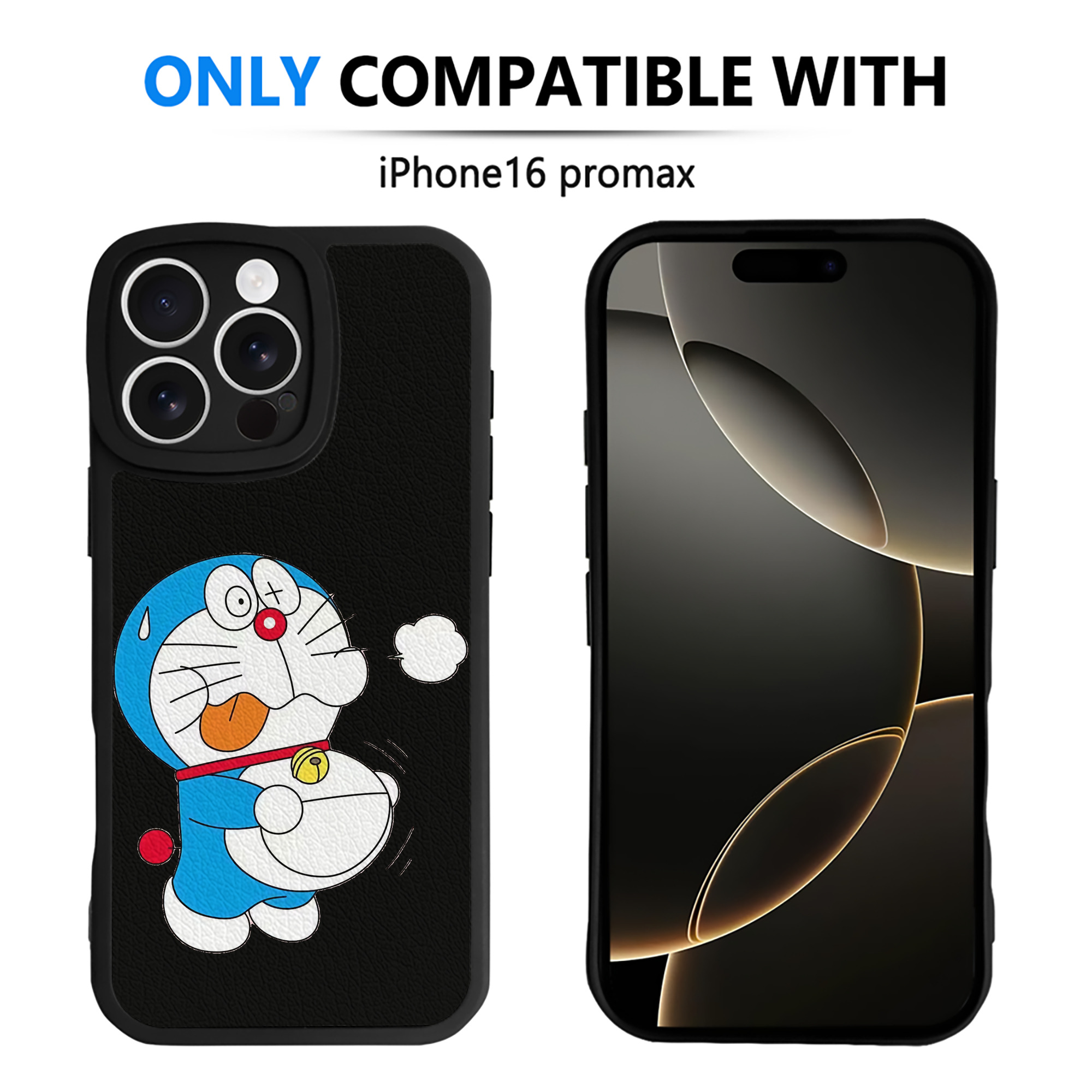 （画像用） ドラえもん Doraemon 【iPhone 16シリーズ対応】シリコンスマホケース（レザー調） 材質：シリコン